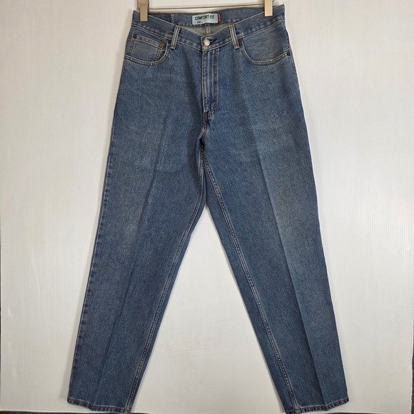 Levi 560 Jeans Mens W34 L33 Blue Denim Comfort Fit Straight Leg Zip Fly Casual - Picture 2 of 14